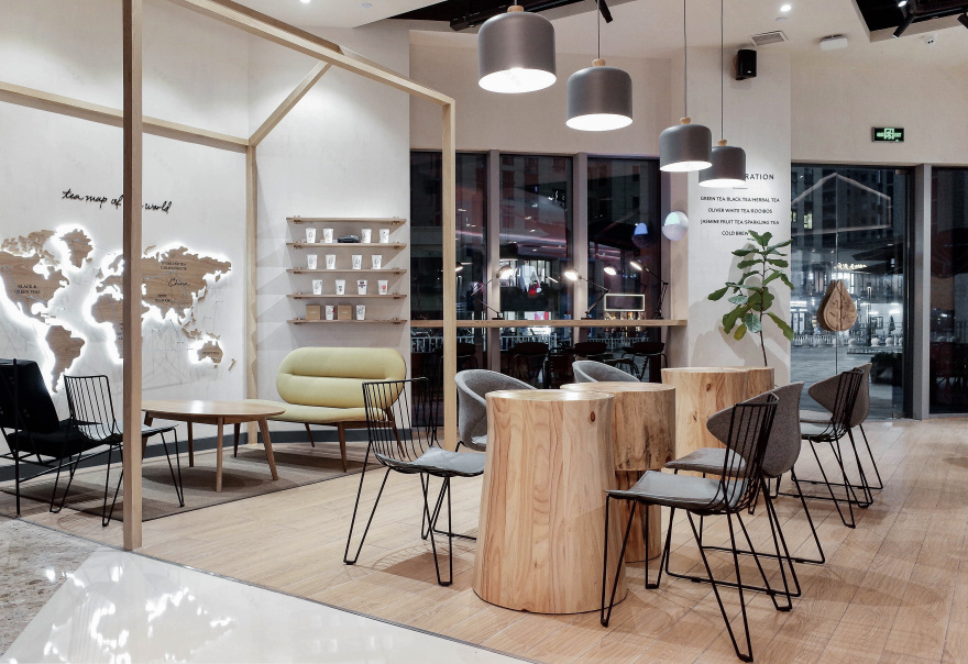 杭州网红风茶饮店 梁仓空间设计-16