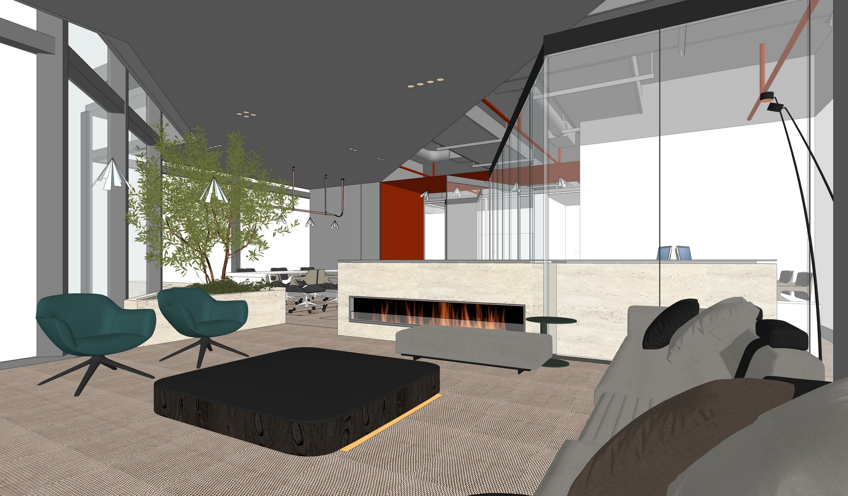 办公室SU模型-10