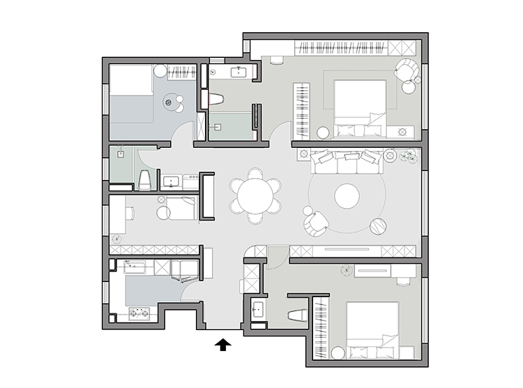 140㎡极简风平层设计丨中国北京丨久栖设计-89