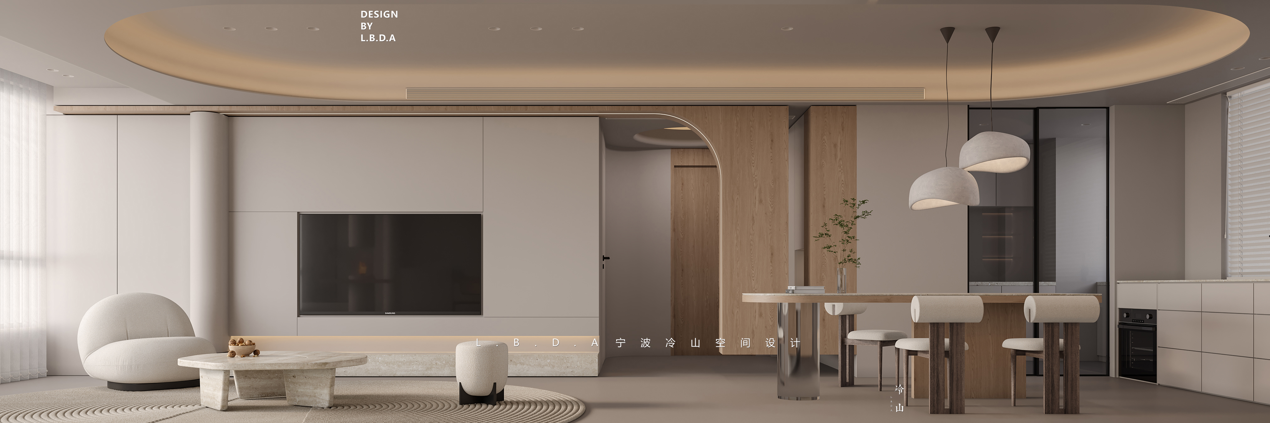 雅戈尔江上，现代浅色调极简-0