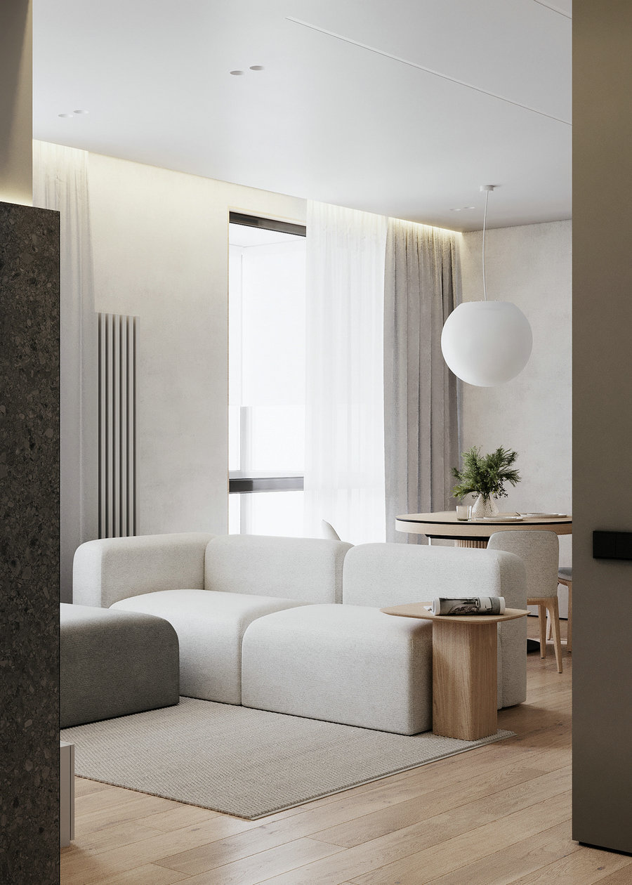 95㎡简约风公寓设计-1