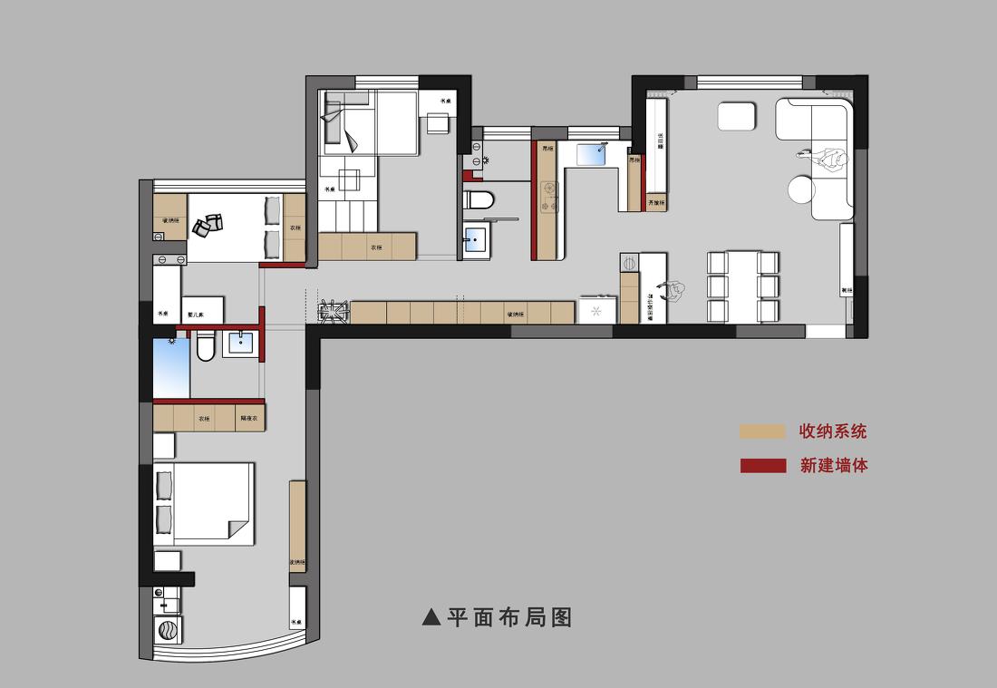 手枪户型空间利用率最大化设计丨中国上海丨7KK 设计-7