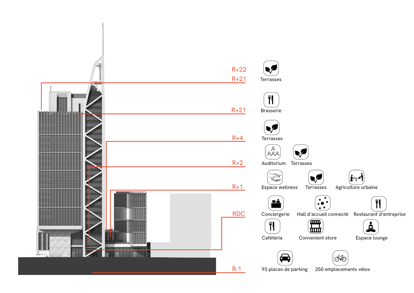 法国里昂 Sile·² 塔丨Arte Charpentier,Mà Architectes-43