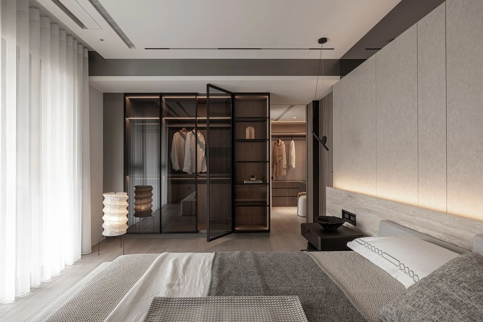 以大地色系与极简语言,构筑155平弹性功能丨中国台中丨新橙设计-16