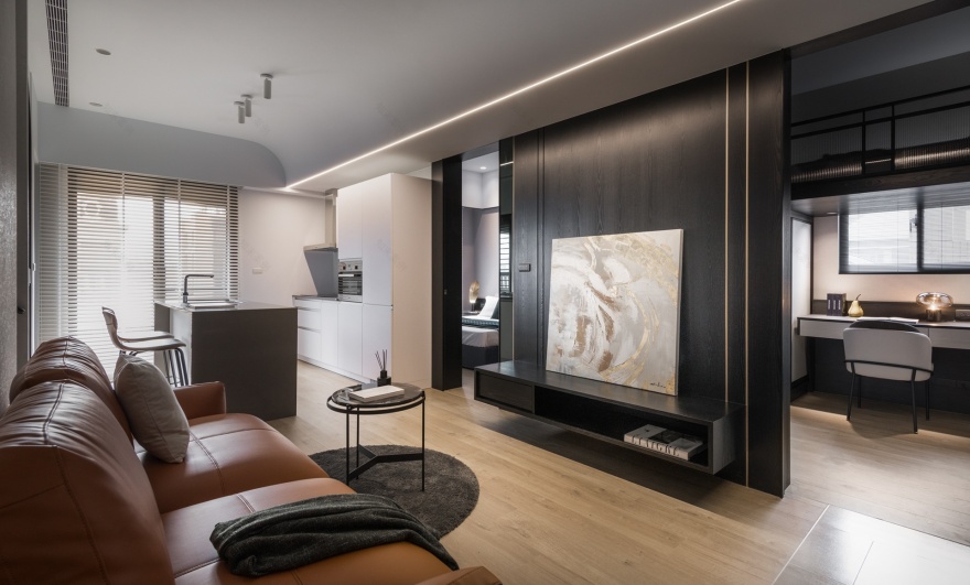 台北士林区黑与白小户型设计丨中国台北-8