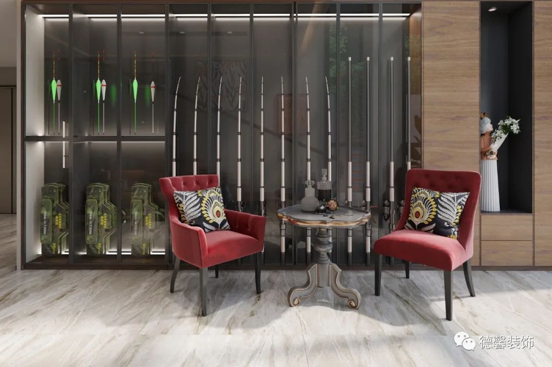 玖珑湖美式浪漫别墅丨德馨装饰-14