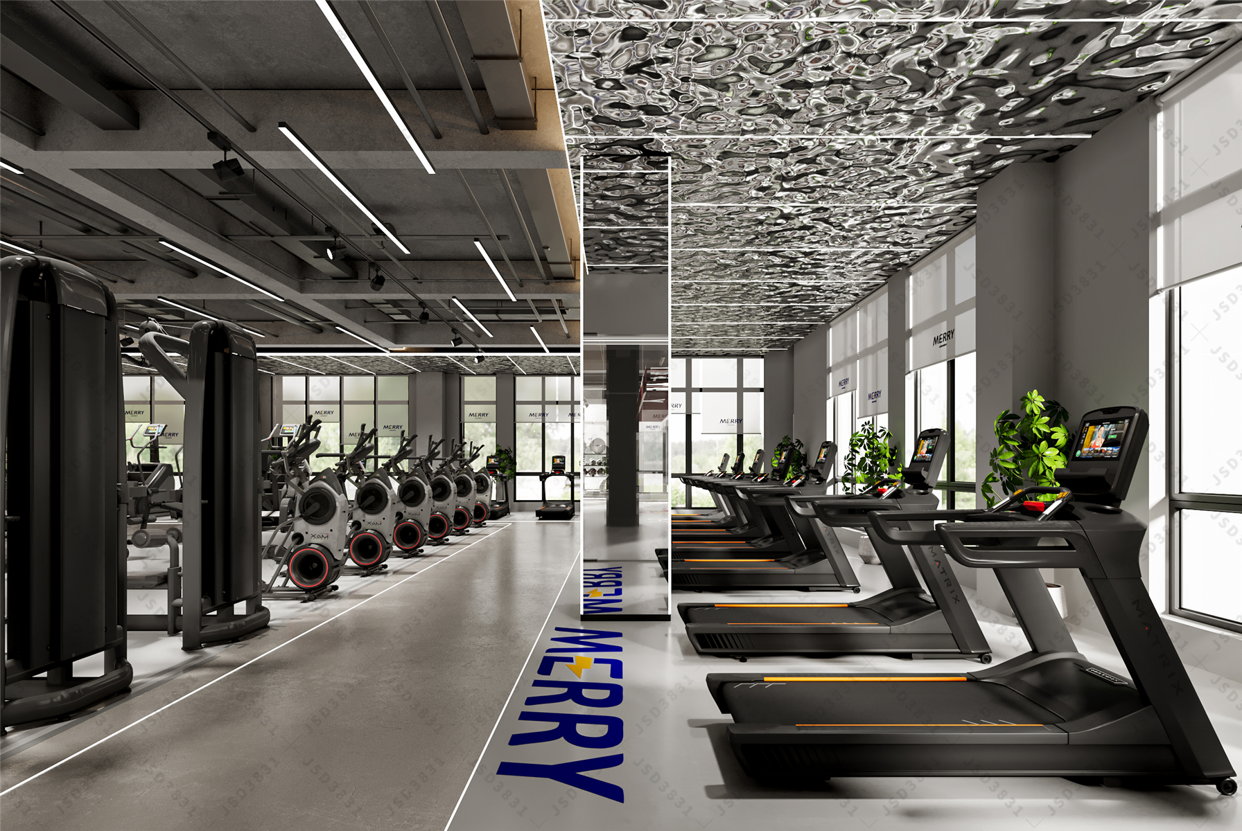 “MERRA”品牌健身房室内设计丨专业健身设计公司-7