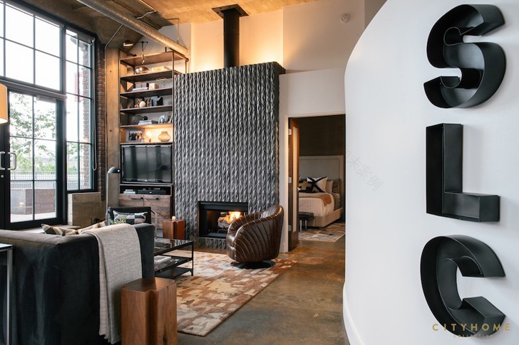 盐湖城工业风格豪华阁楼 | 重现昔日工业魅力-3