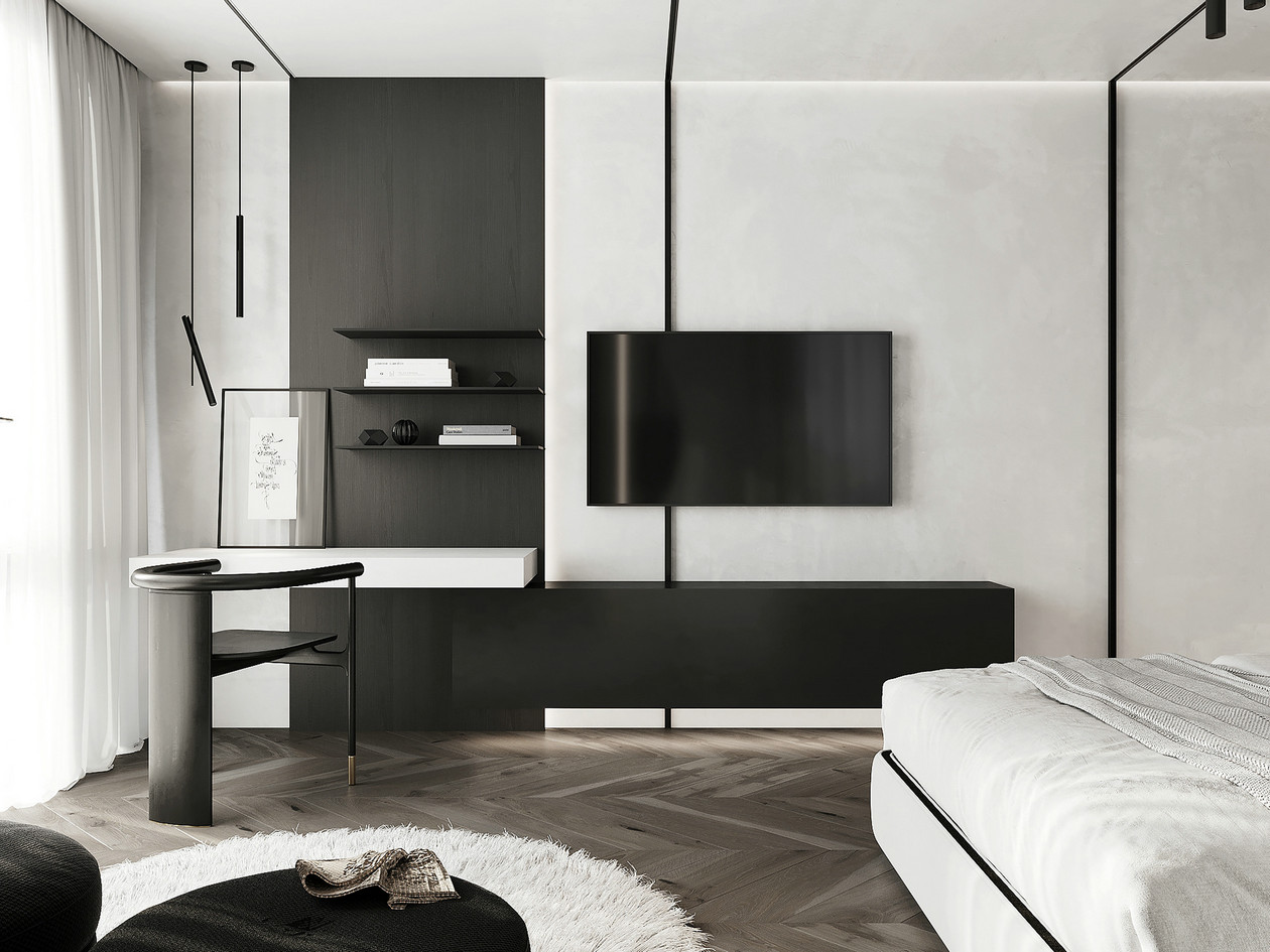 现代高级灰色系平层设计-15