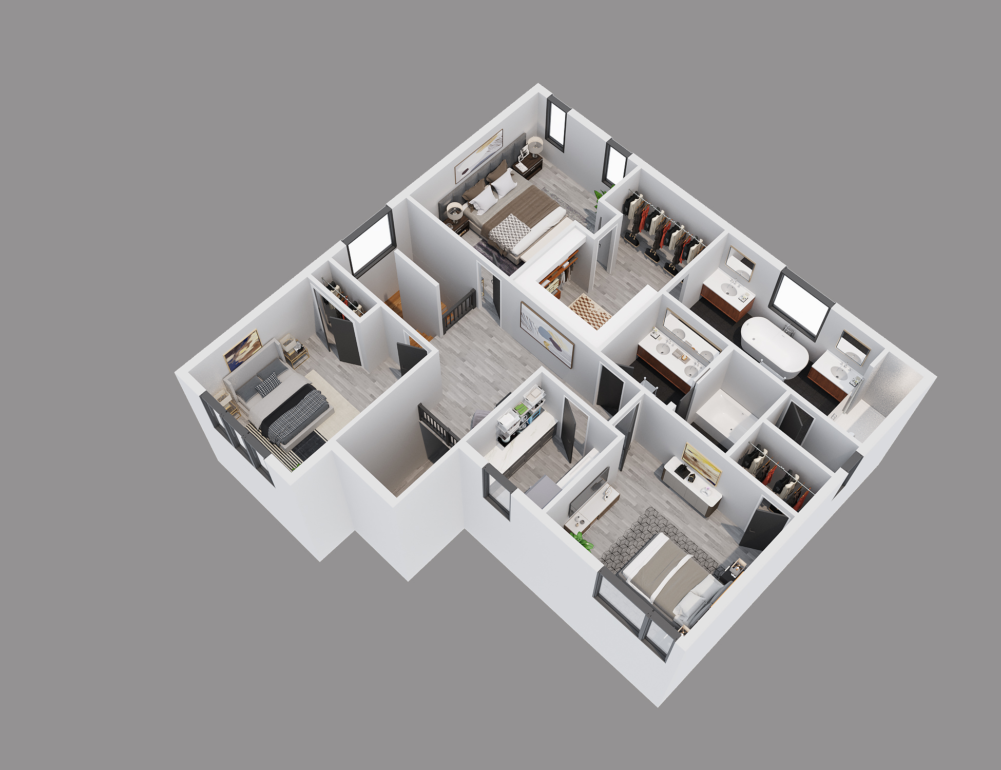 三维楼层平面图-17