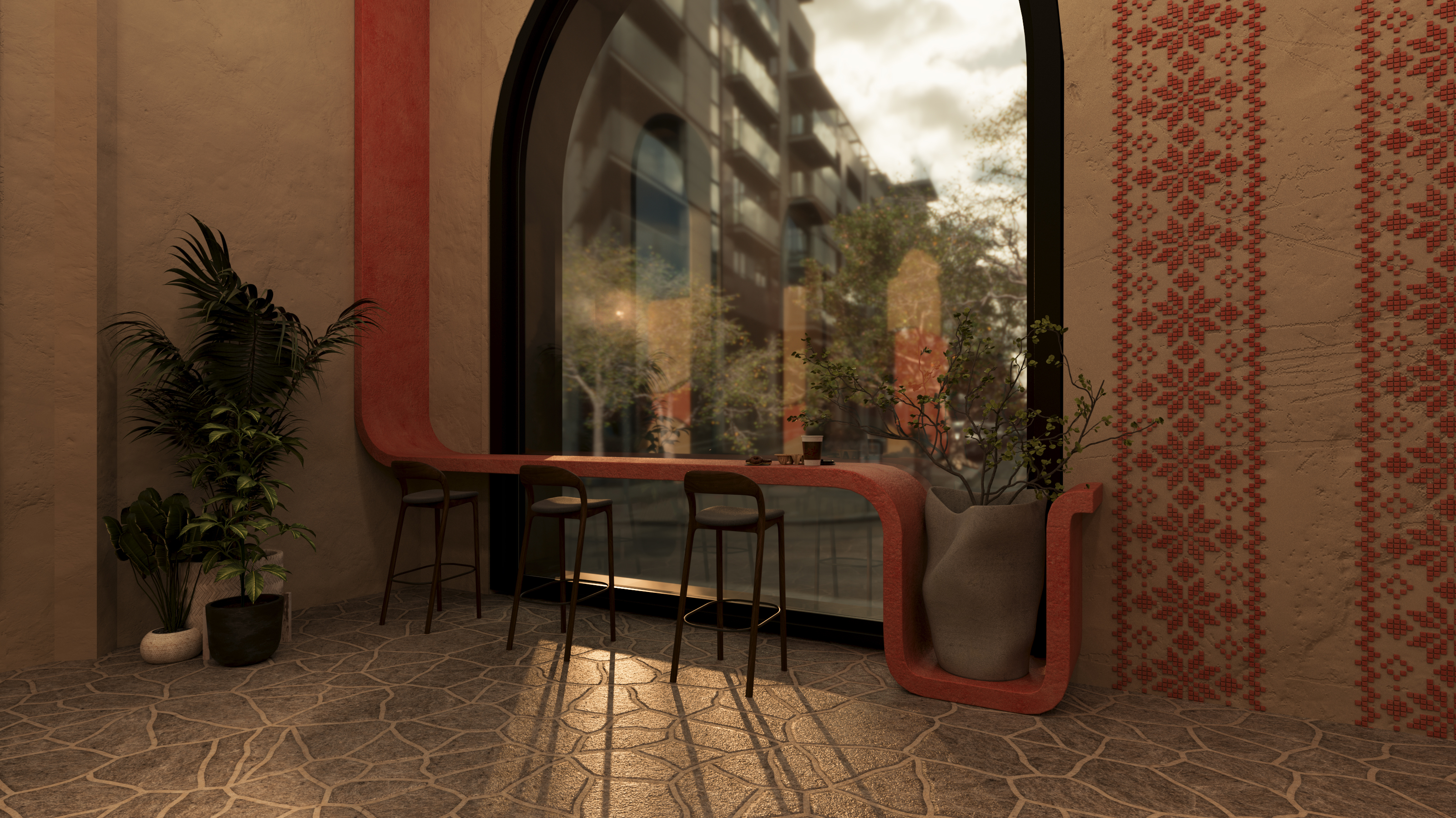 Hawadet Cafe室内可视化设计丨沙特阿拉伯-1