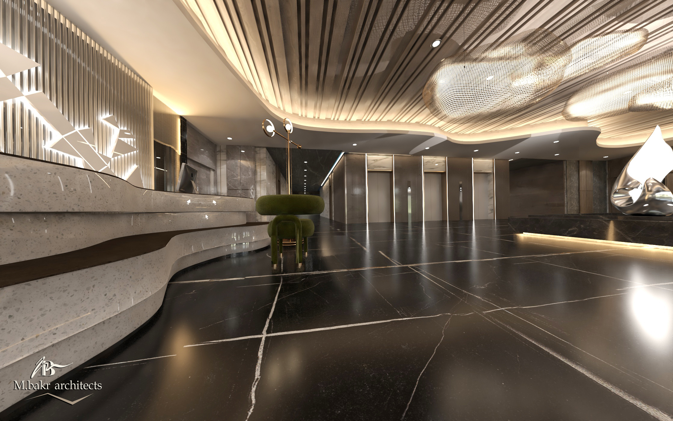 Design of a reception lobby for a hospital in Riyadh-2