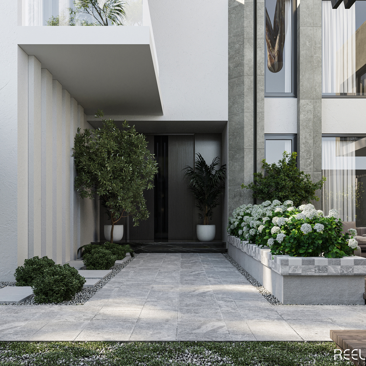 现代别墅庭院景观丨沙特阿拉伯丨Reel Studio-4