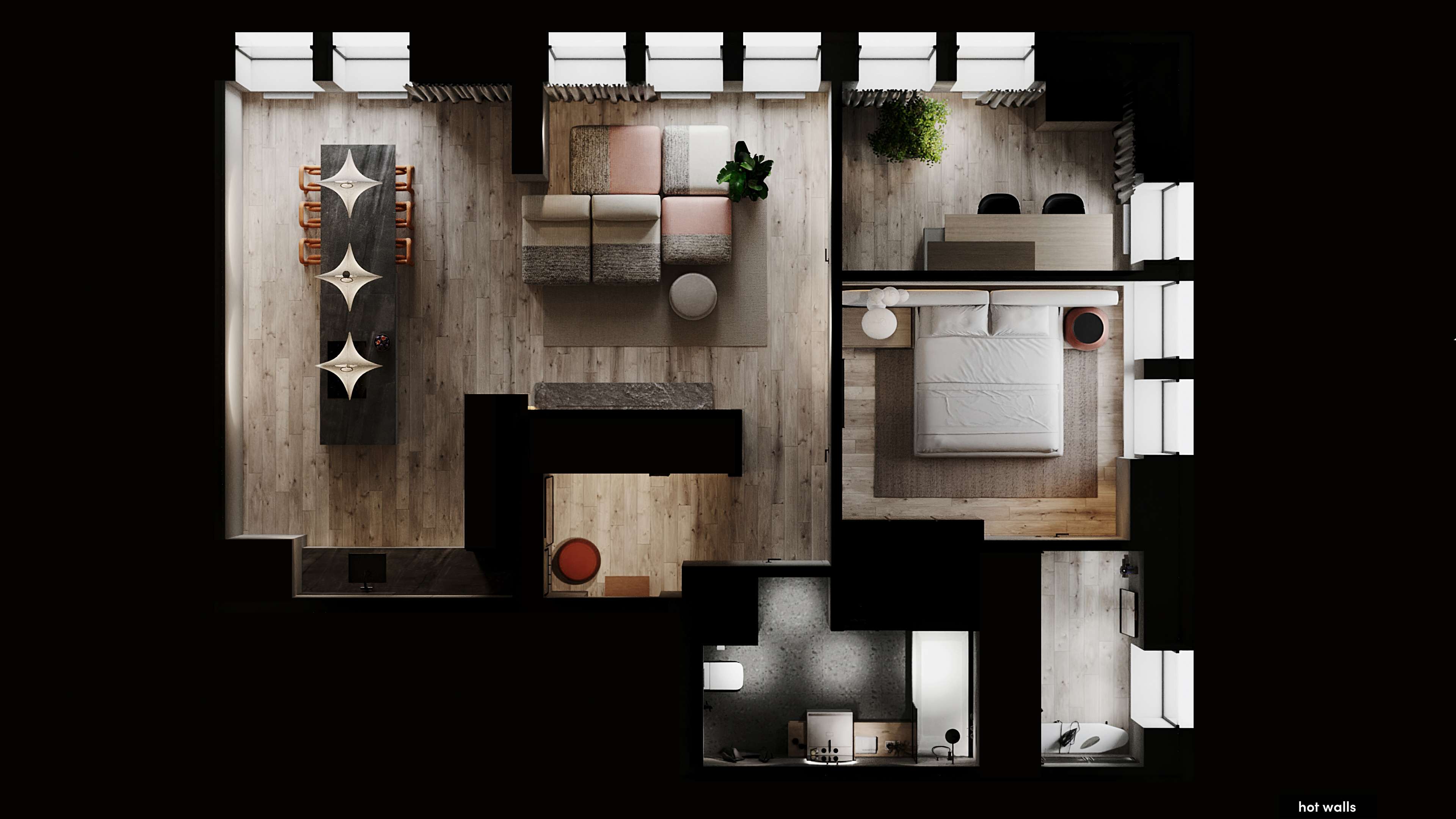 Wандер парк, 90m² Hot Walls-2