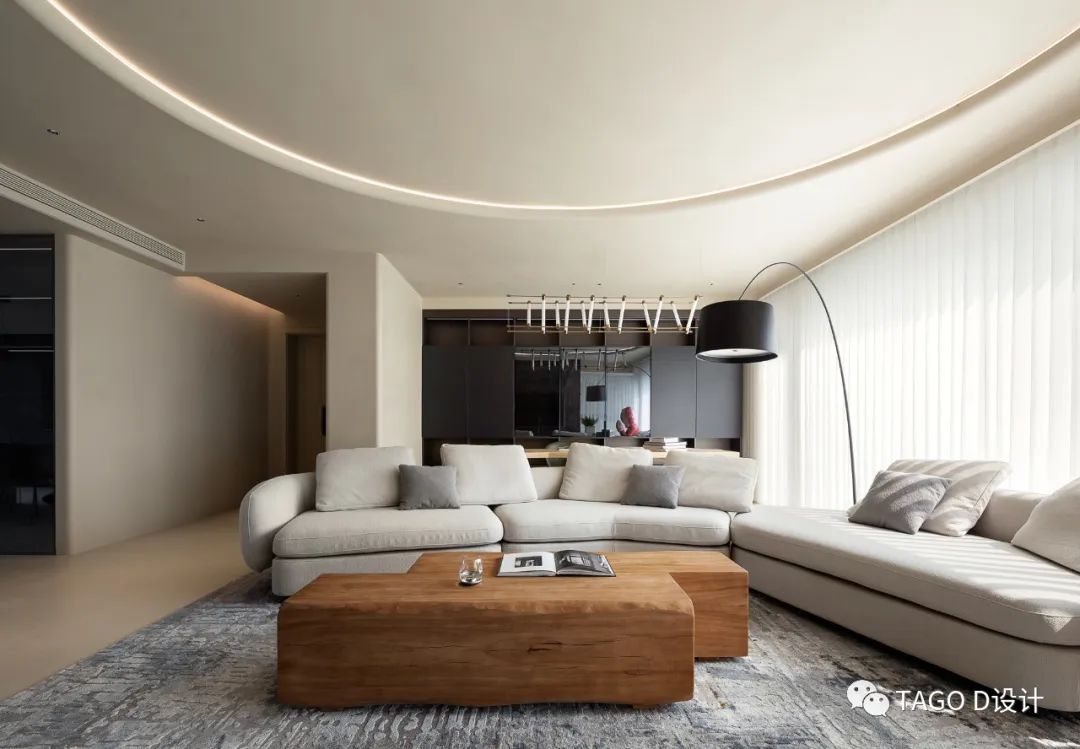 杭州君临天下极简诧寂风格大平层设计丨中国杭州丨浙江天工装饰工程有限公司 TAGO D 设计工作室-17