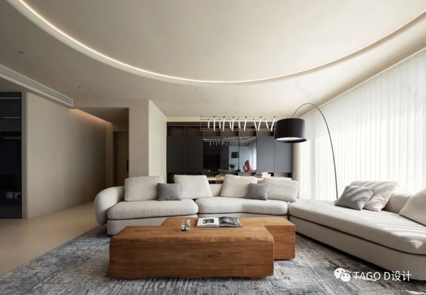 杭州君临天下极简诧寂风格大平层设计丨中国杭州丨浙江天工装饰工程有限公司 TAGO D 设计工作室-17