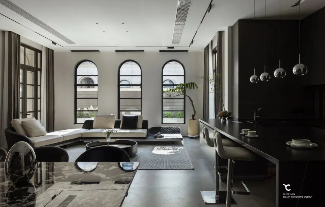 黑白灰的现代轻奢 · 龙悦湾别墅设计丨TK 设计&之和家居-23