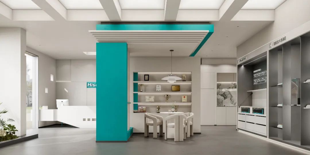 周笙笙展厅设计 · 210m²长垣海信中央空调展厅丨中国河南丨周笙笙全案设计工作室-14