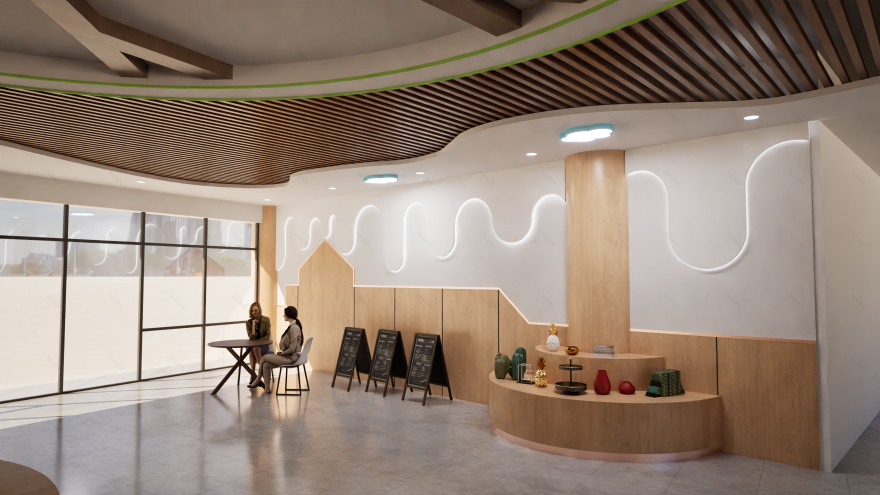 奶油风幼儿园大厅设计-32