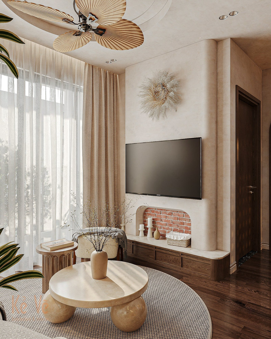 LandmarkOnsen Ms Giang 公寓室内设计丨越南河内丨Kẻ Vẽ interior-13