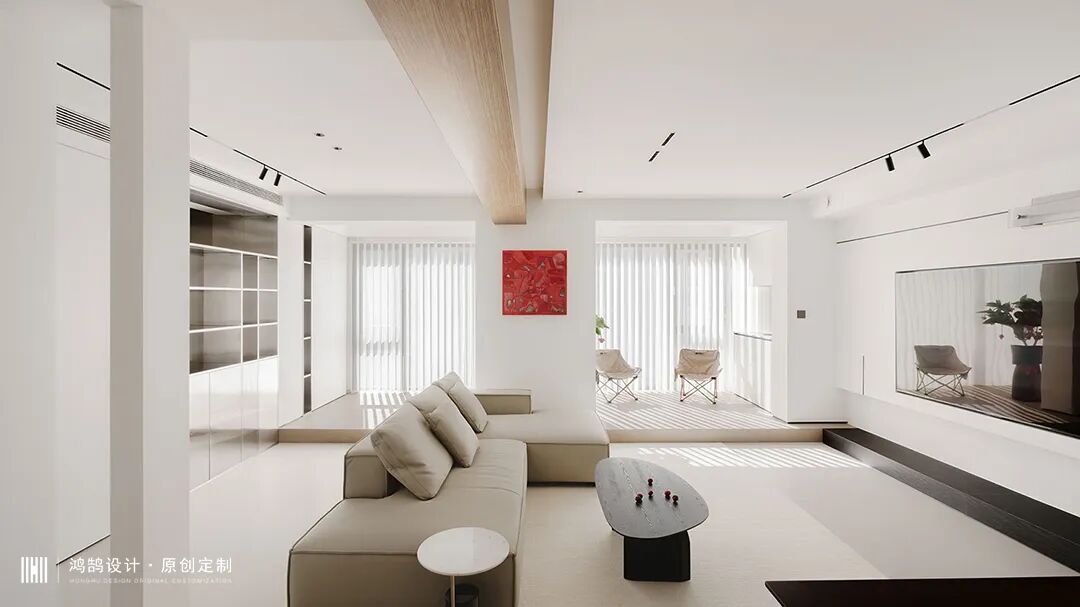 160㎡轻盈体量化空间，穿插设计手法，极致的简约-22