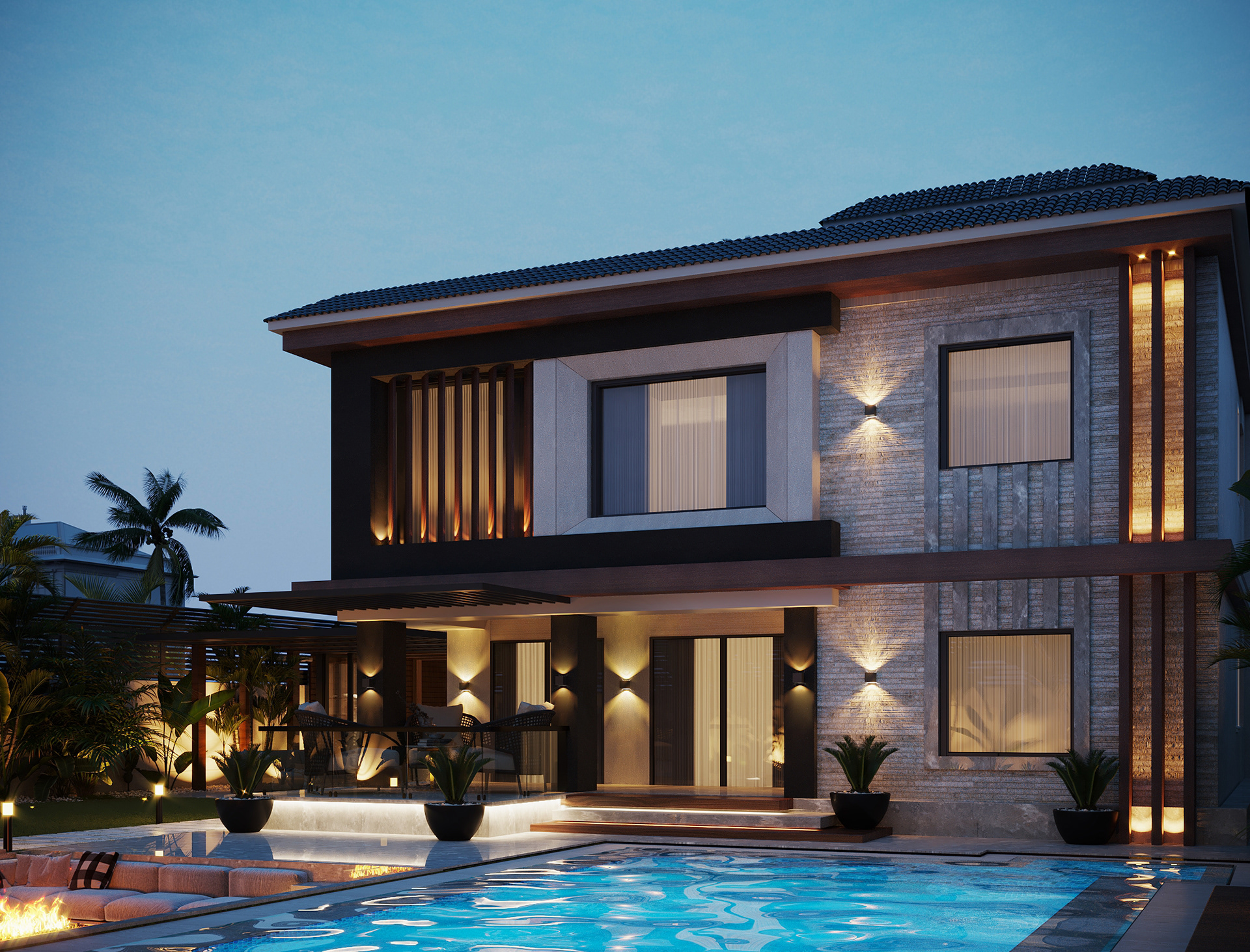 Rehab Villa 室内可视化设计丨Taj DesignSherif Helal-58