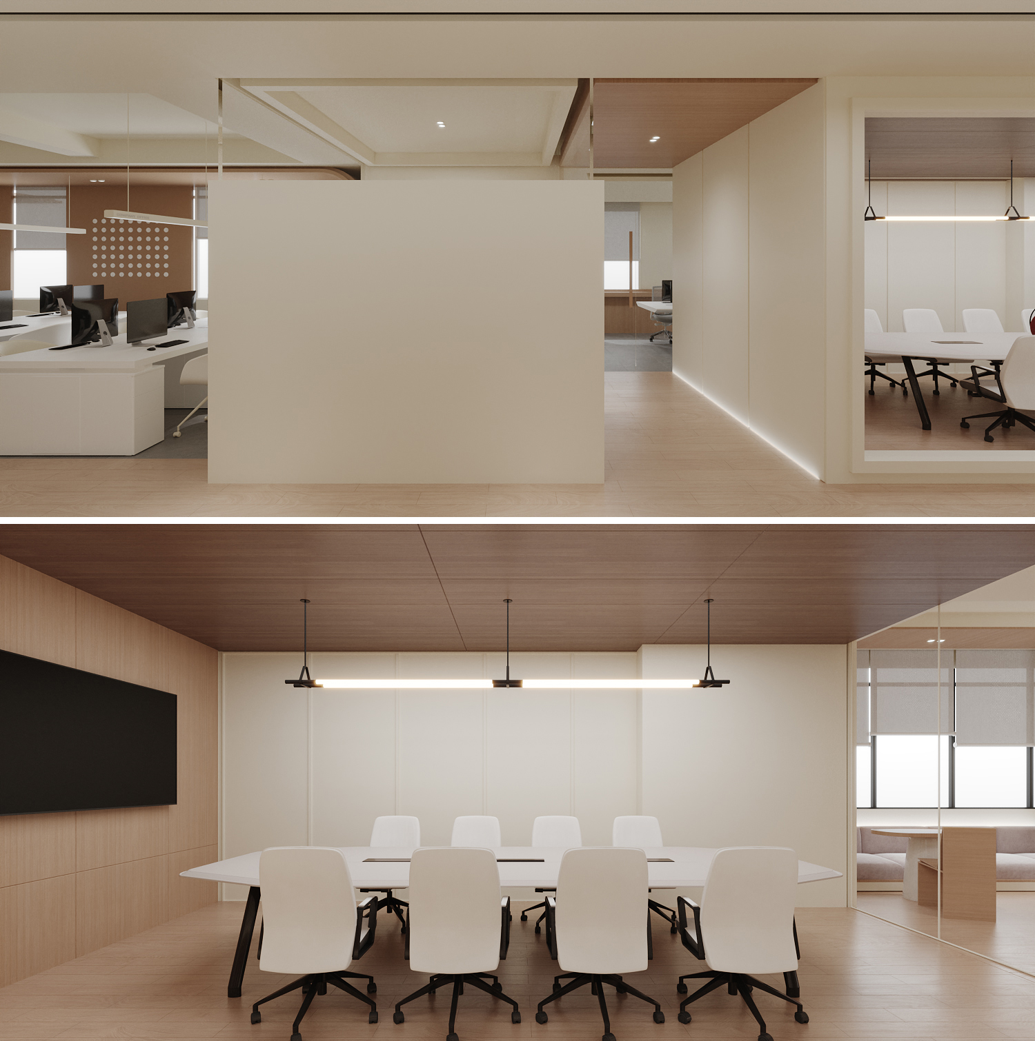 原木风办公室设计-6