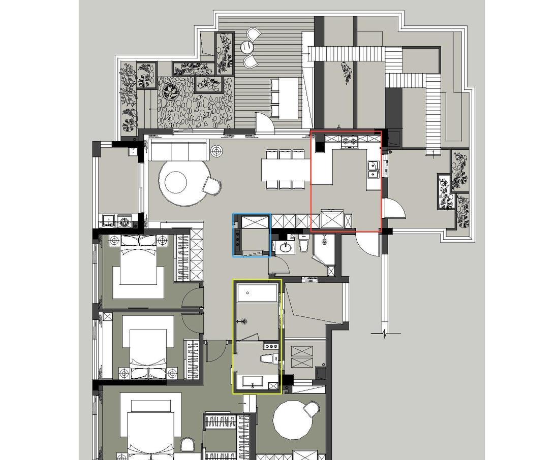 家居改造王 | 开放式厨房、天井书房，小空间大利用-4