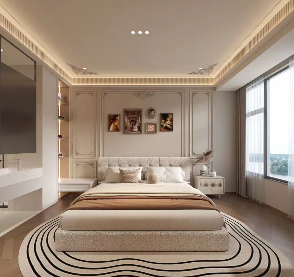 法式大平层，现代方式演绎贵族格调-7