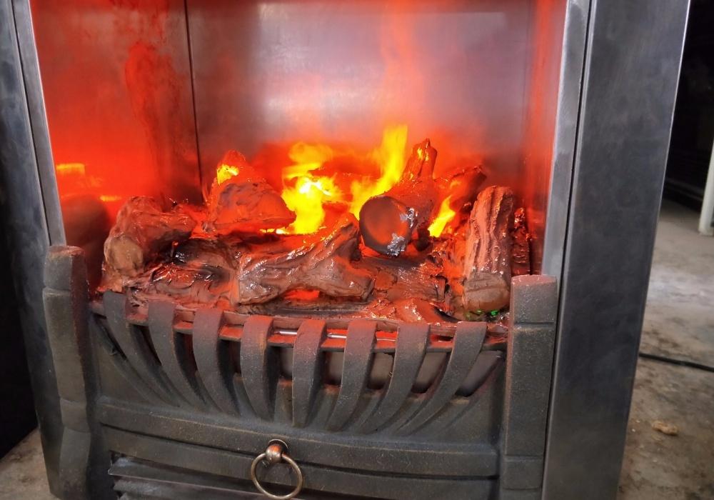 欧式俄罗斯雕花铁艺装饰 3D 雾化壁炉，打造独特家居风格-2