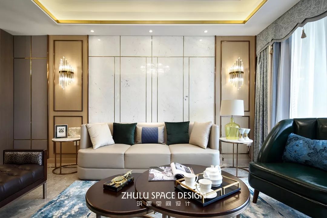 如东翡翠观澜轻奢样板房,现代都市优雅风-18