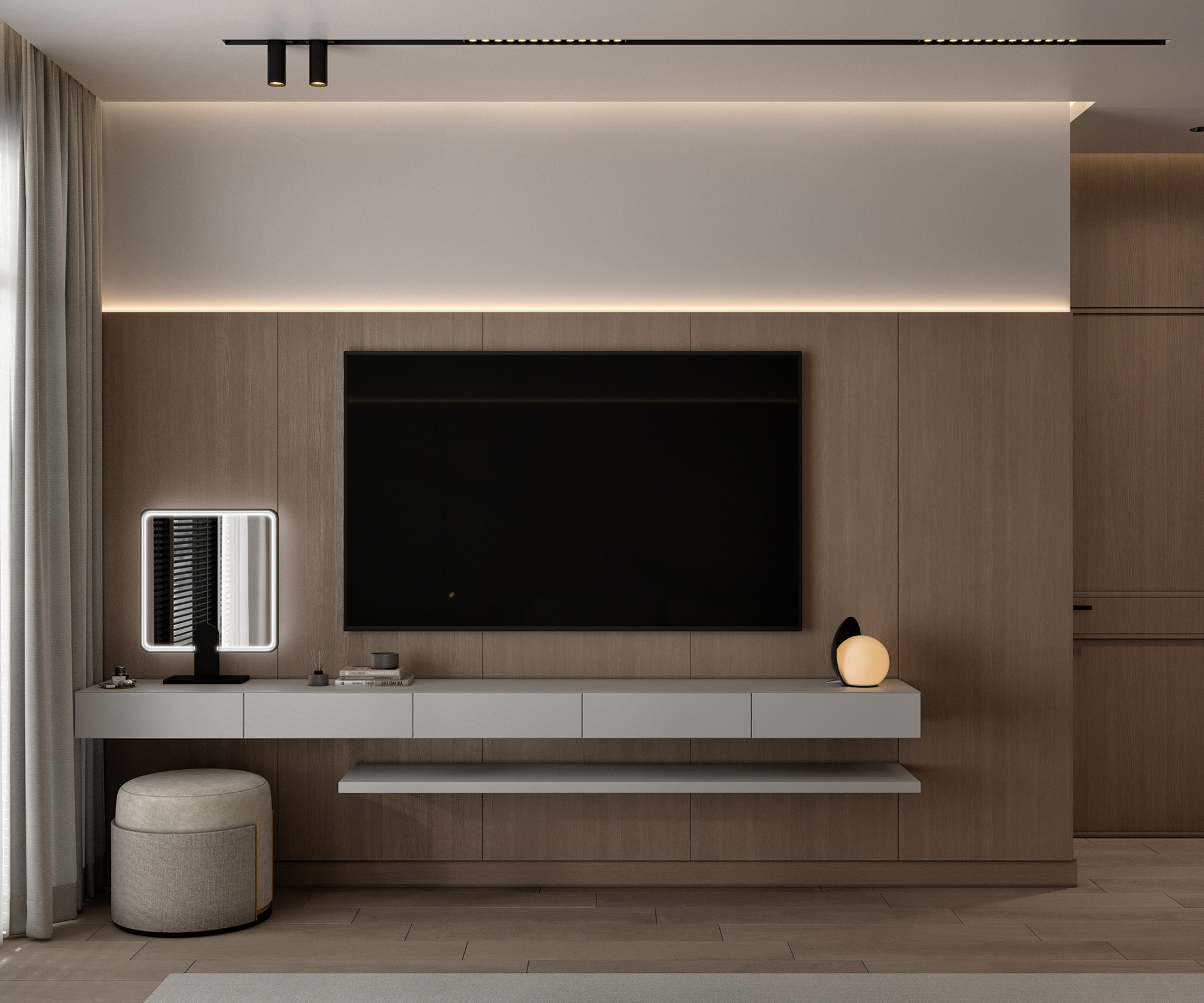 卧室 MINIMAL MASTER BEDROOM INTERIOR DESIGN-5