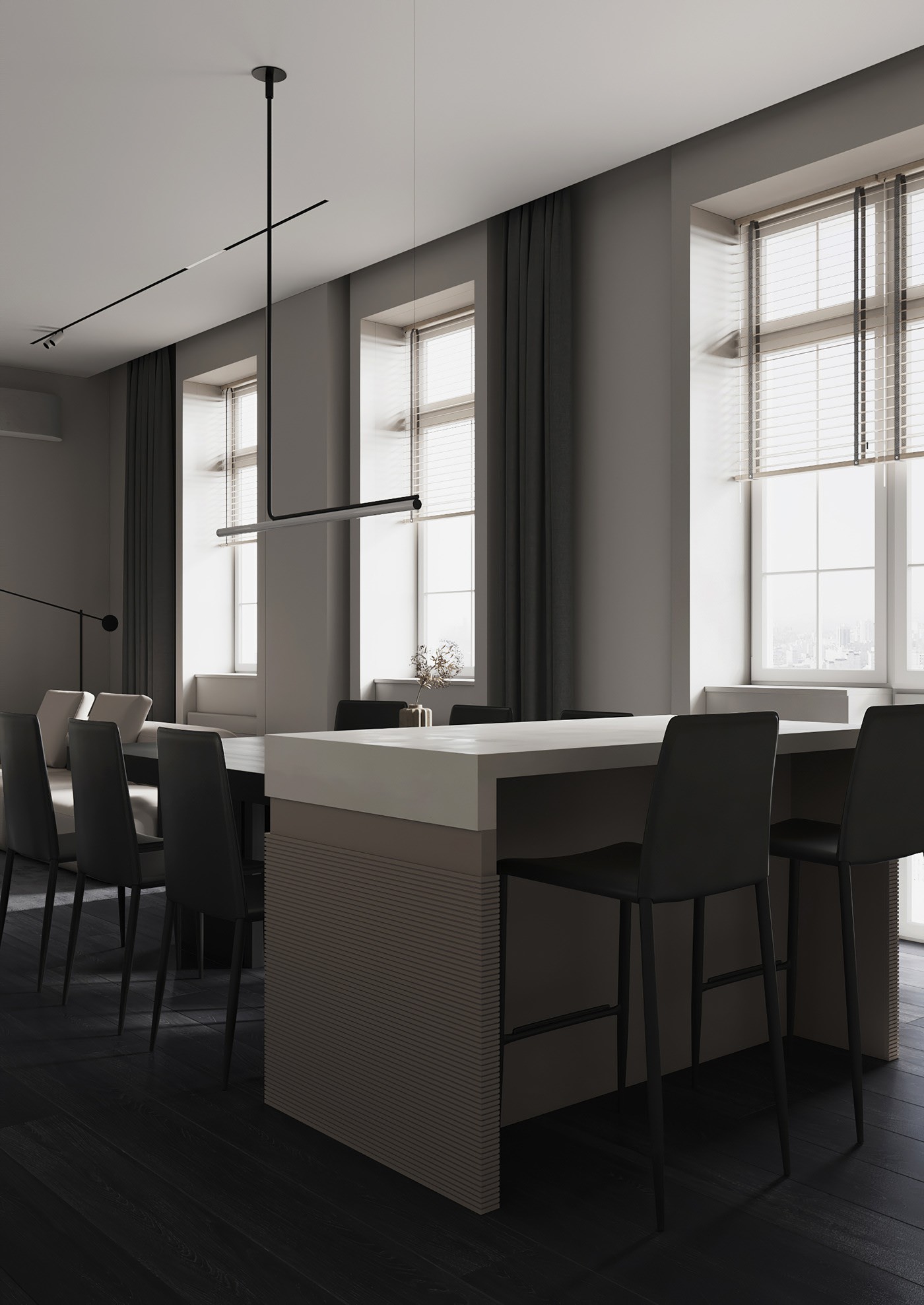 130㎡中性色系住宅设计 超精致！-6