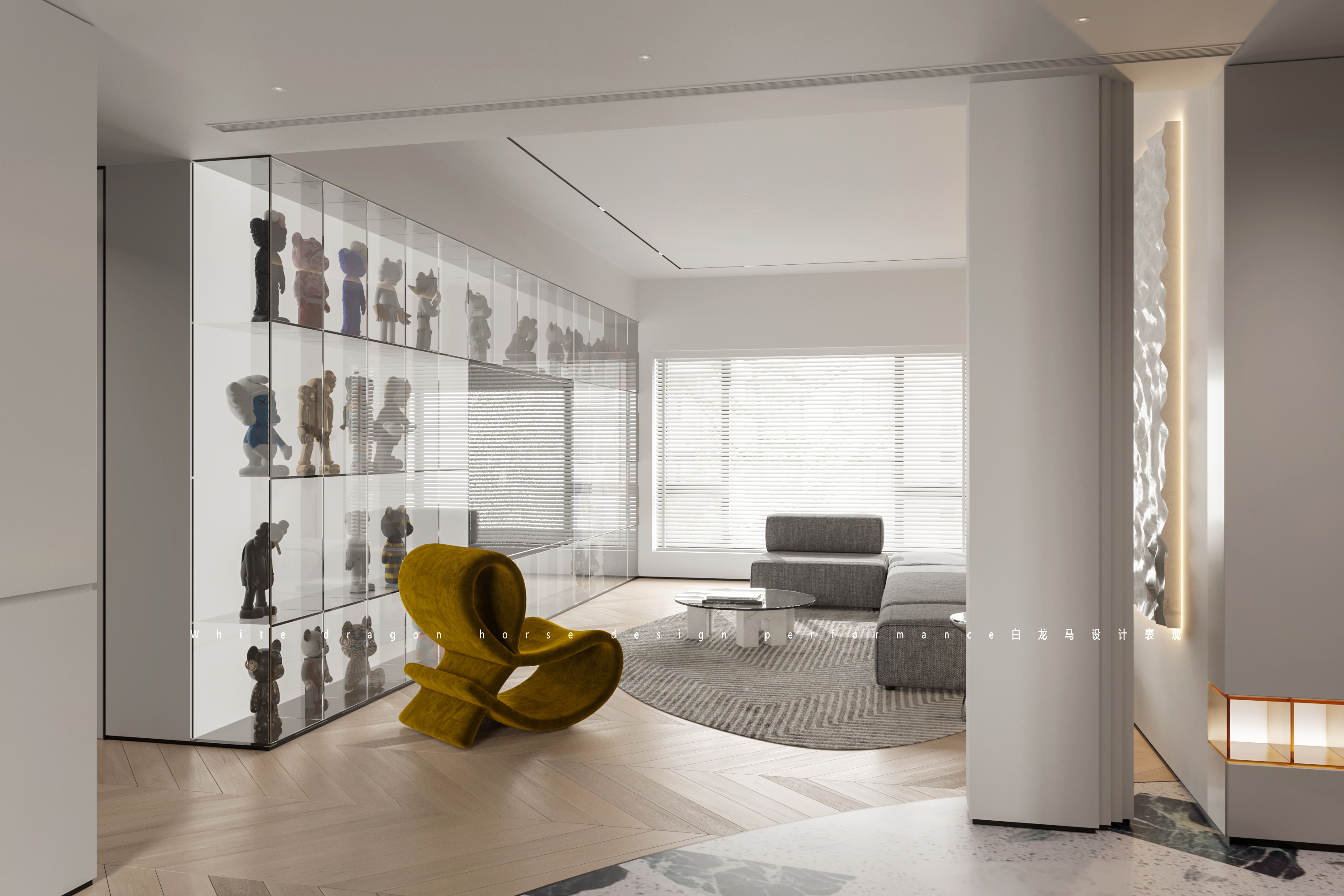 现代极简全屋——白龙马效果图-4