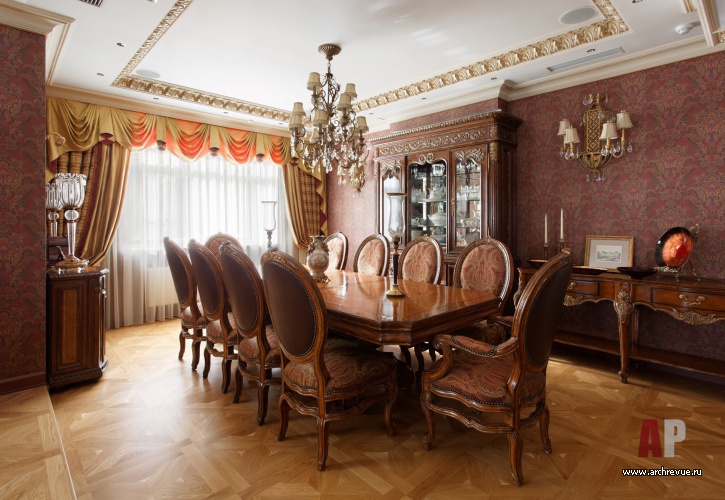 豪华古典风格带泳池别墅室内设计丨Михайлова Светлана（米哈伊洛娃·斯韦特兰娜）-15