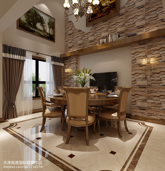 社会山240平米别墅豪宅装修案例-13