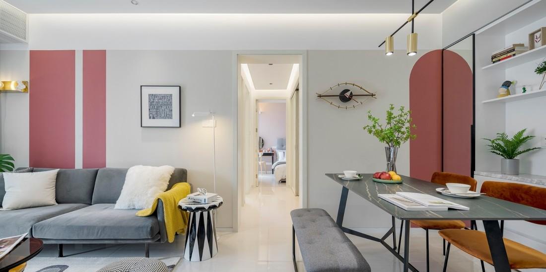 深漂女孩的梦幻家园 | 色彩缤纷的多功能空间设计-4