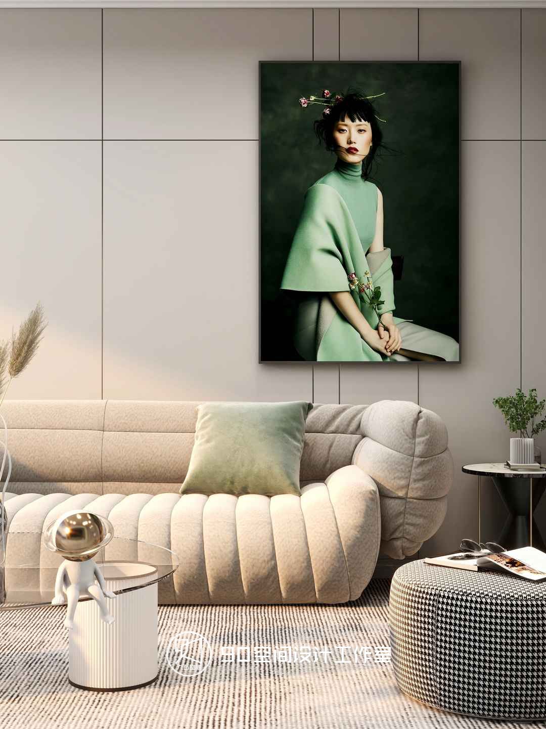 《薄荷绿》87 平方现代简约空间设计-14