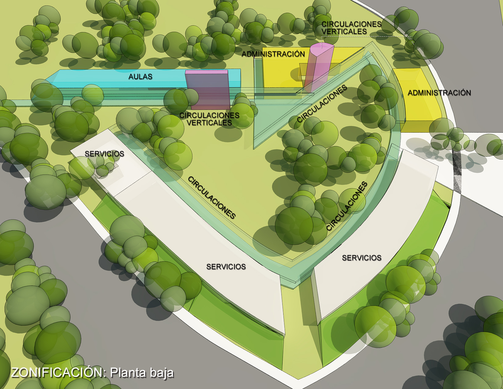 墨西哥尤卡坦自治大学教育建筑——绿色校园中的曲线魅力-46