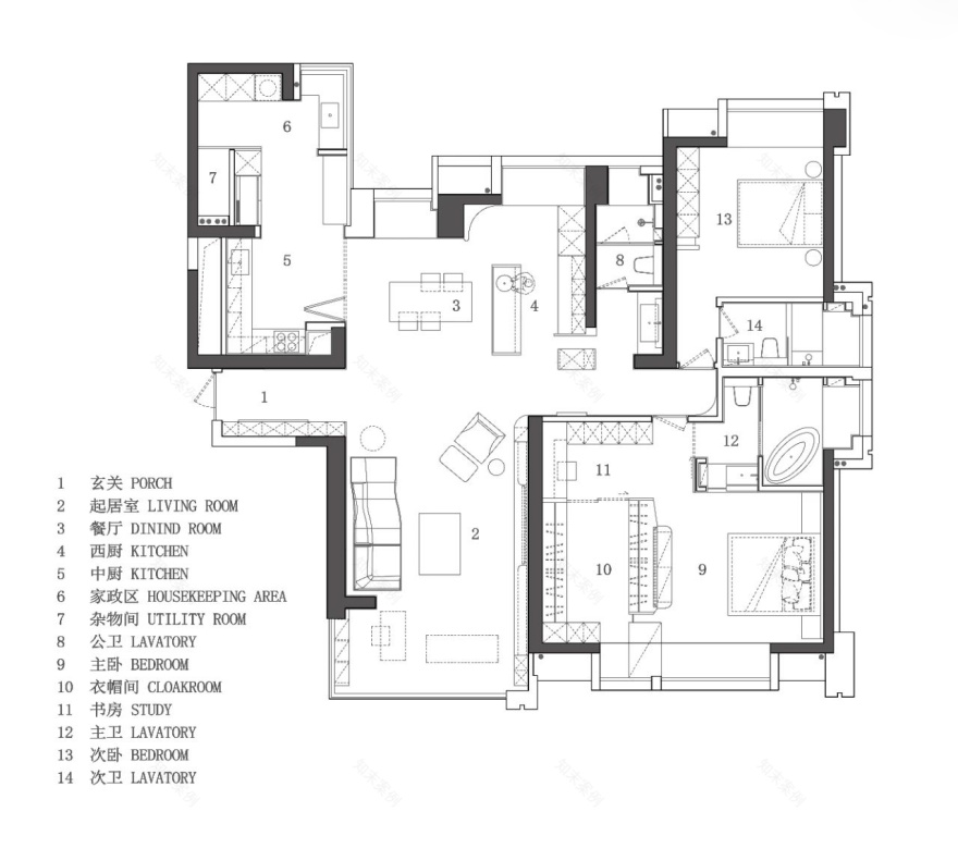 成都200㎡大平层私宅设计丨中国成都丨东己壤设计-31