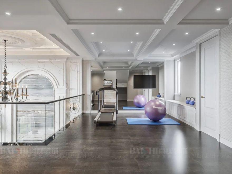 国宾天下 280 平美式轻奢别墅,四层空间多重功能集于一体-40