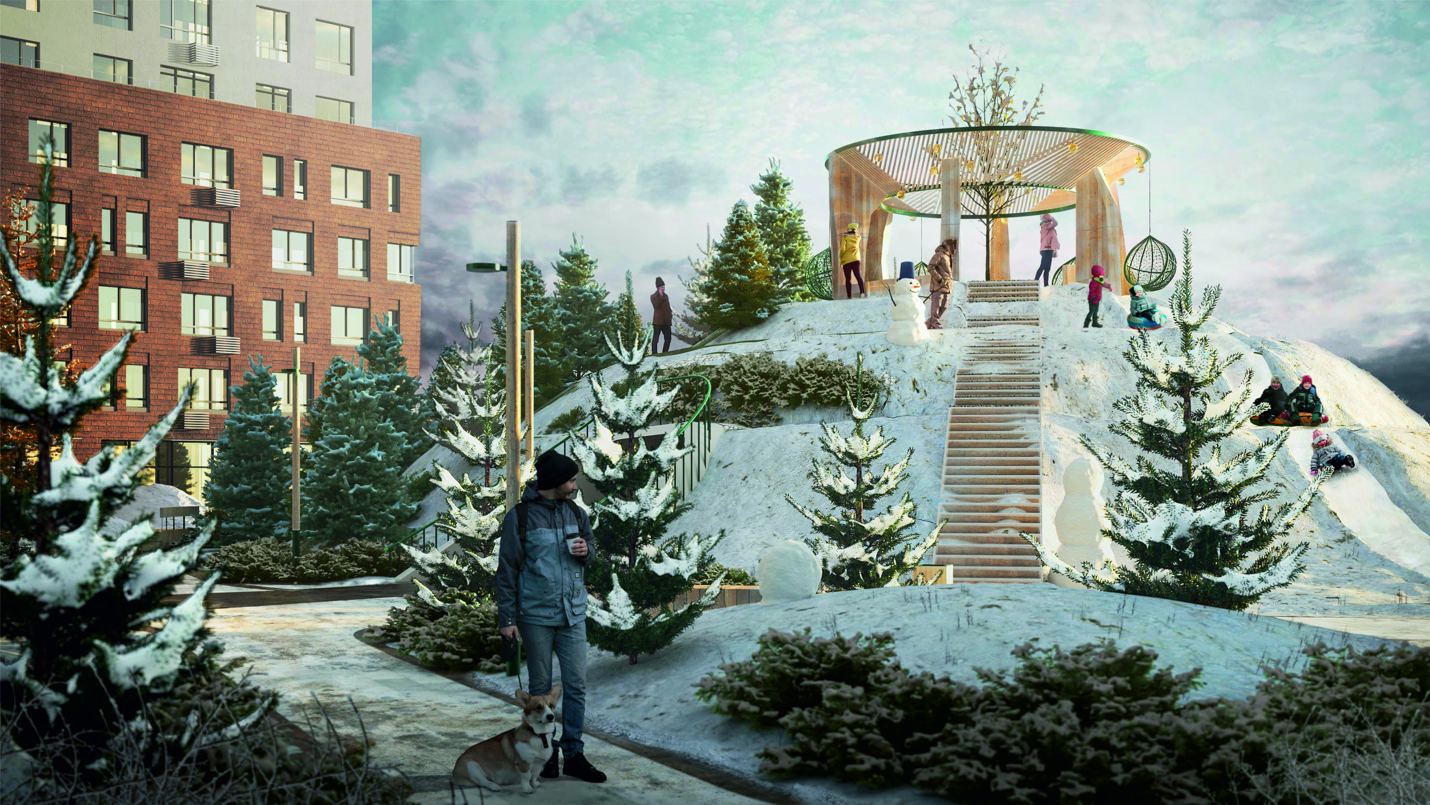 “西伯利亚之心”住宅小区林荫道景观设计丨俄罗斯秋明丨IDEA 工作室-43