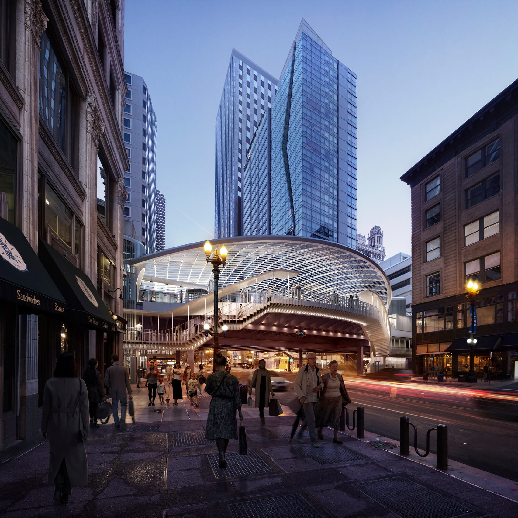 芝加哥最大车站变身,SOM 设计曲线玻璃顶棚-14