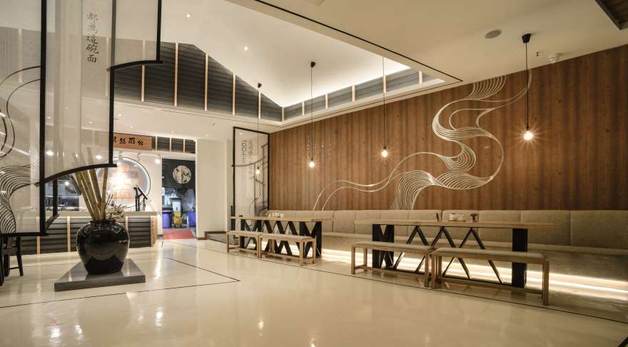 江南古韵融入银丝面馆——伊江南银丝面馆设计-9