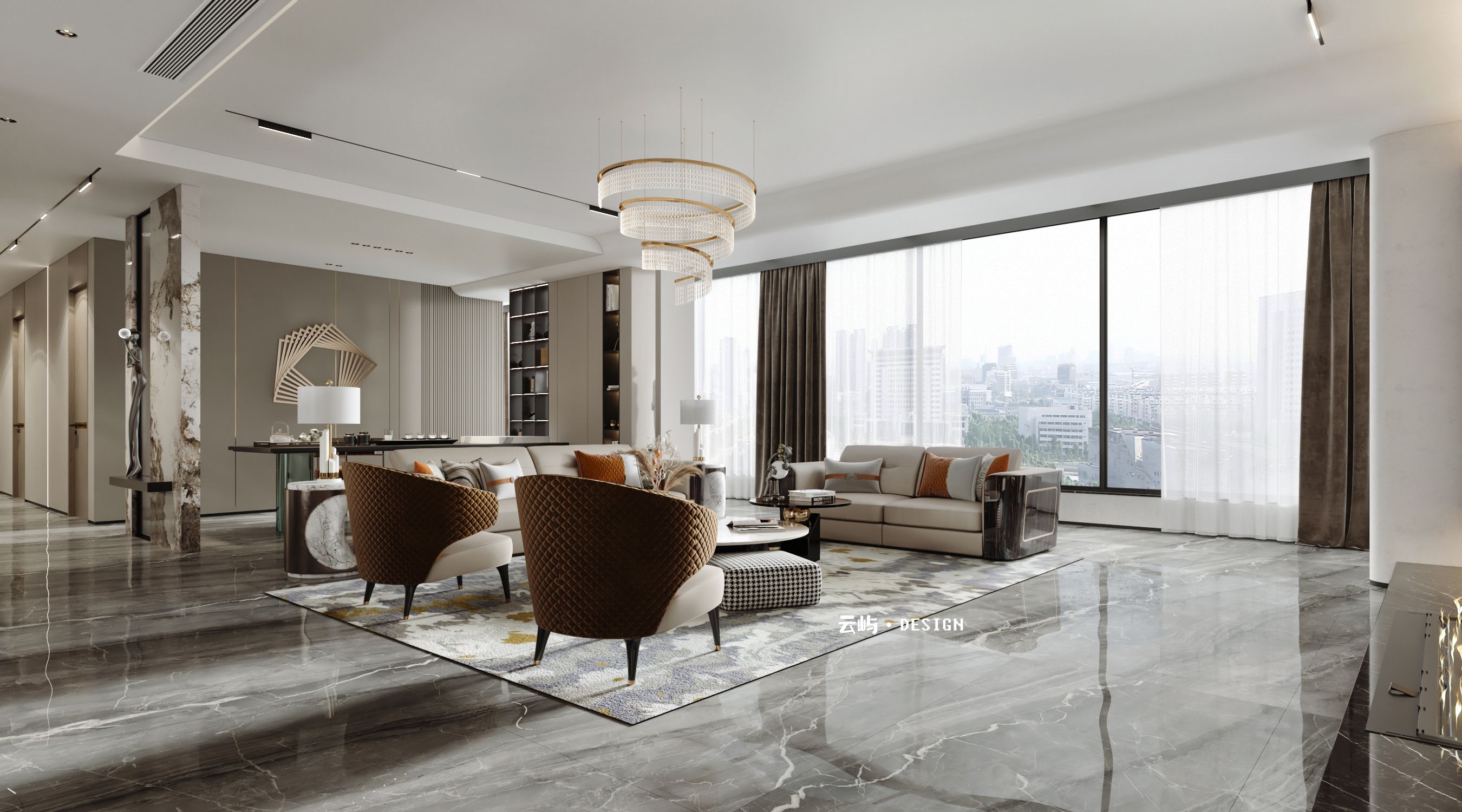 现代轻奢大平层,美式合集-6