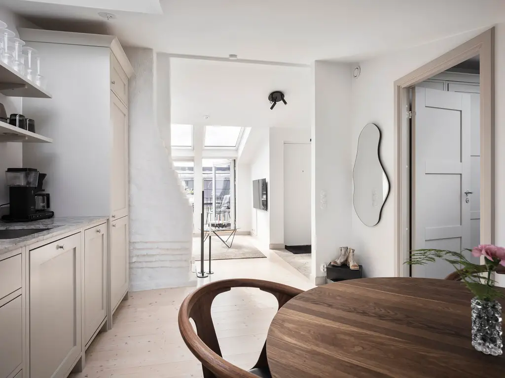 瑞典顶楼 34m2 明亮一居室,空间利用与设计美感完美结合-6