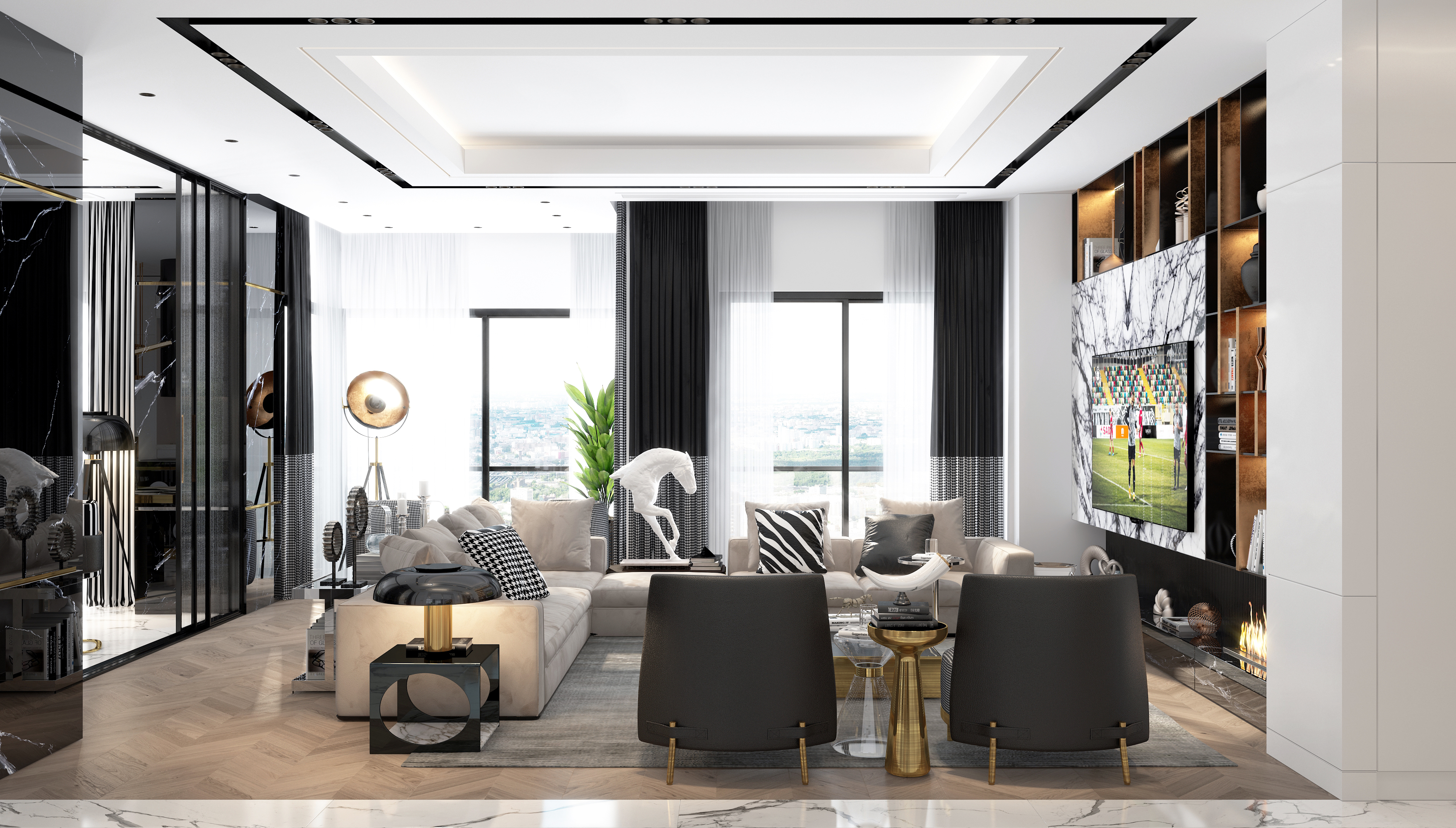 Black and white house-5