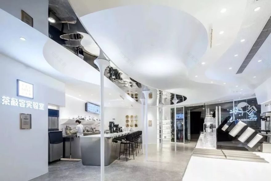 喜茶店铺设计 | 简约现代,融合传统元素-52