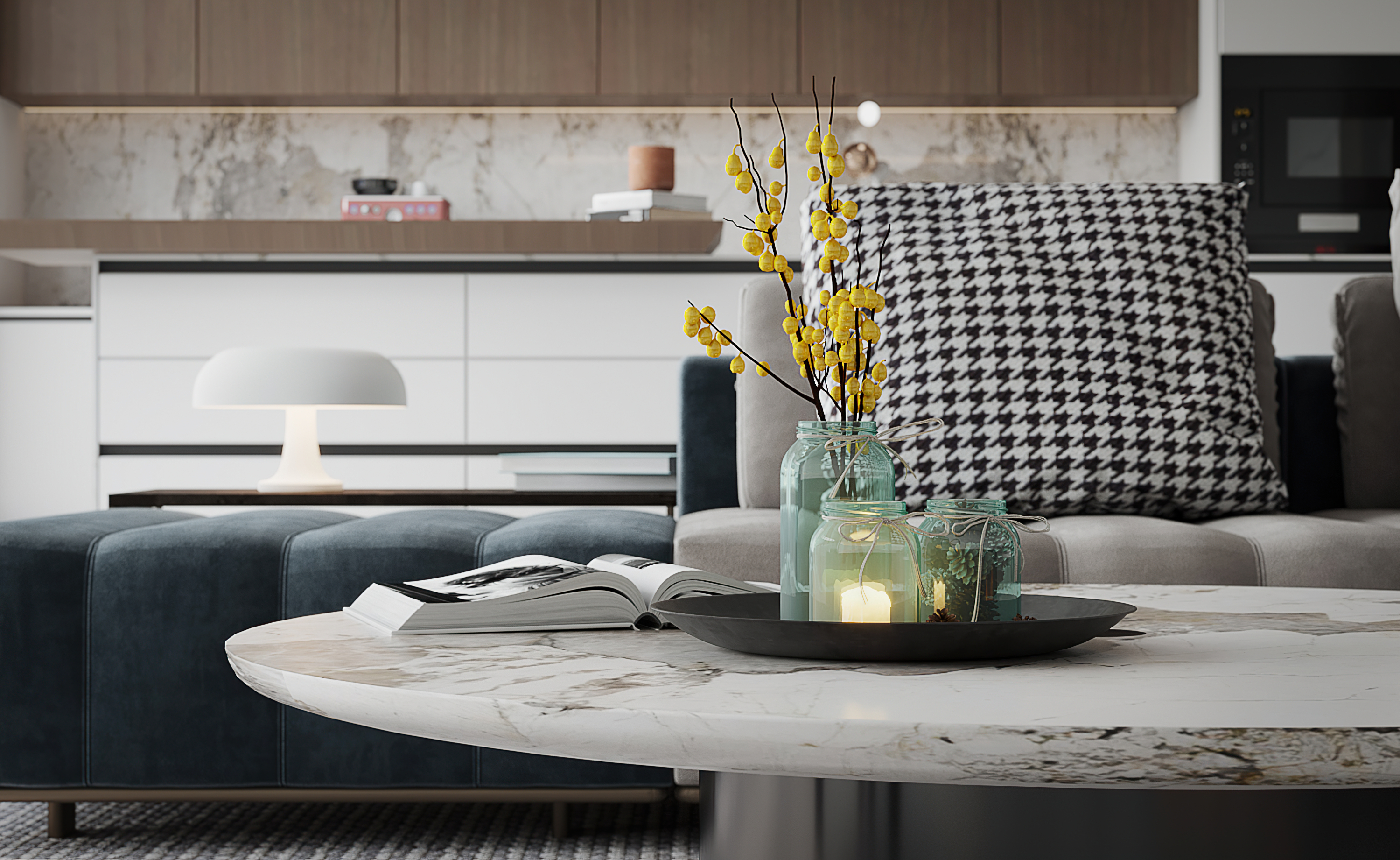 米高国际装饰郭鹏现代公寓设计 | 3D MAX2020 打造日常搬砖新美学-24