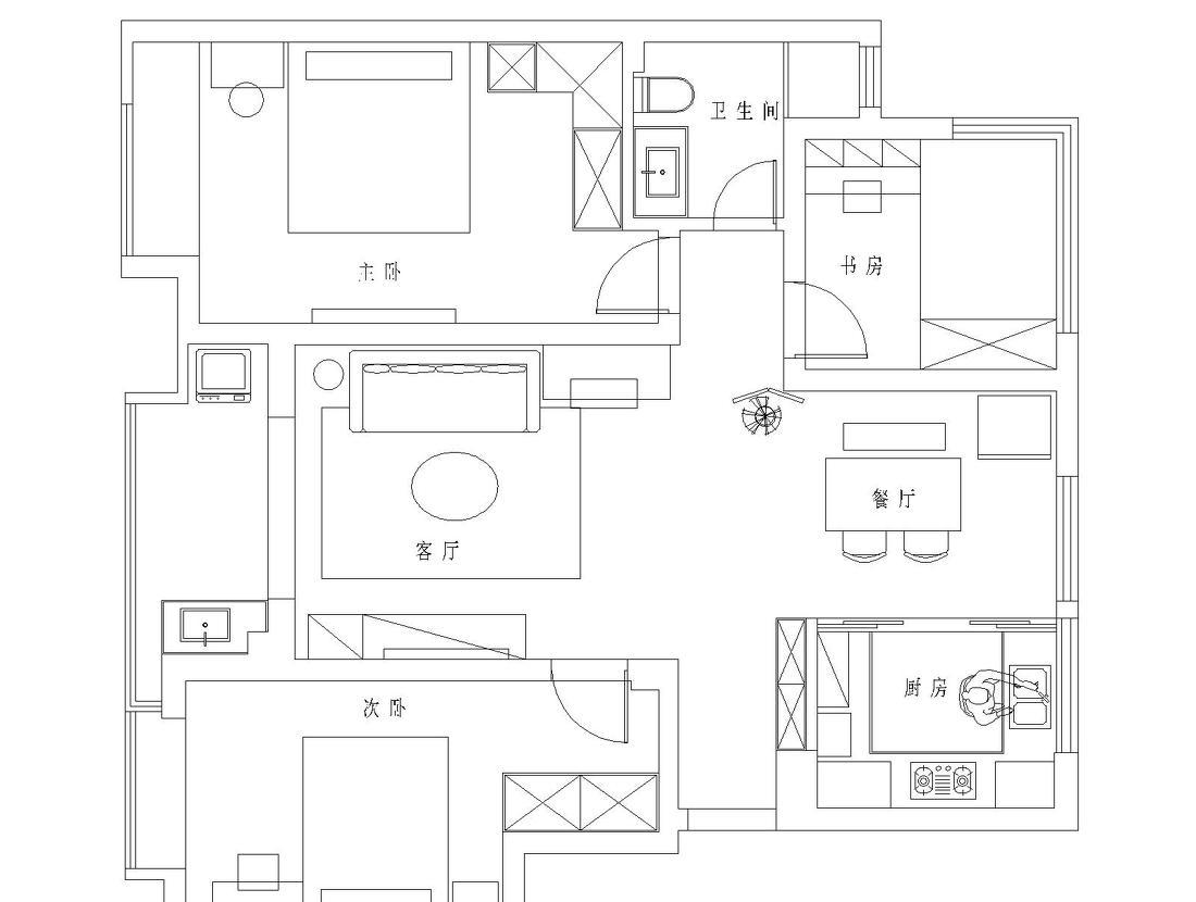 99 平复古风平层改造丨中国南京丨南京山舍建筑设计-37